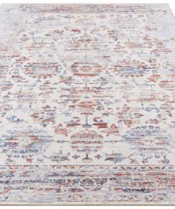 Vintage vloerkleed Orient - blauw/rood - overzicht schuin, thumbnail