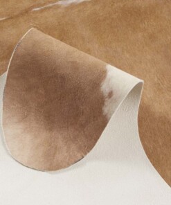 Dierenhuid vloerkleed Optik Chester - crème/bruin - close up, thumbnail Dierenhuid vloerkleed Optik Chester - crème/bruin - close up, thumbnail