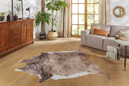 Dierenhuid vloerkleed  Optik Milton - crème/bruin - sfeer