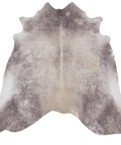 Dierenhuid vloerkleed Optik Clarence - crème/lichtbruin - overzicht schuin, thumbnail