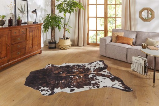 Dierenhuid vloerkleed Optik Murray - crème/bruin - sfeer