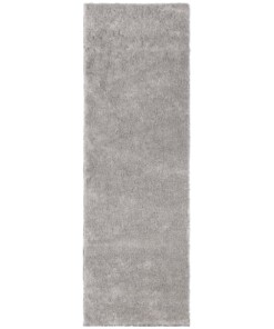 Handgetuft hoogpolig vloerkleed Supersoft - lichtgrijs - overzicht boven, thumbnail