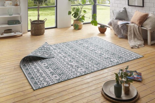 Binnen & buiten vloerkleed Forma - groen - sfeer