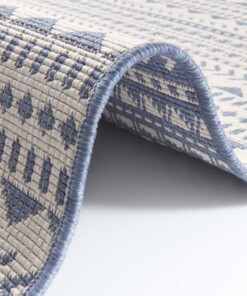 Binnen & buiten vloerkleed Pytha - blauw - close up, thumbnail