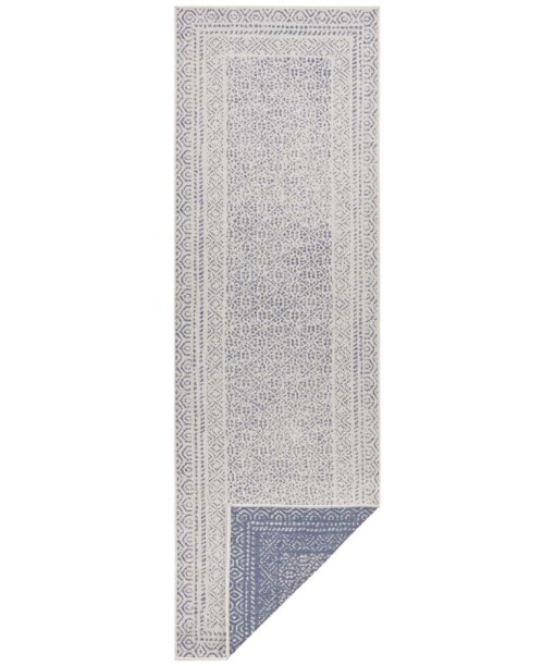 Binnen & buiten loper Retro - blauw - overzicht boven