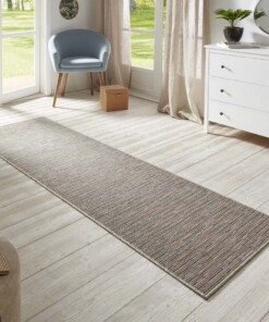 Loper binnen & buiten sisal-look Nature  - crème/multi - sfeer