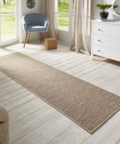 Loper binnen & buiten sisal-look Nature  - goudbruin - sfeer