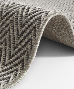 Loper binnen & buiten sisal-look Nature  - grijs/antraciet - close up, thumbnail Loper binnen & buiten sisal-look Nature  - grijs/antraciet - close up, thumbnail