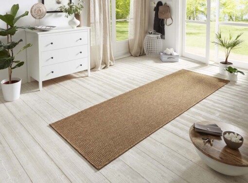 Loper sisal-look binnen & buiten Nature  - bruin - sfeer