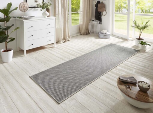 Loper sisal-look binnen & buiten Nature  - zilver - sfeer