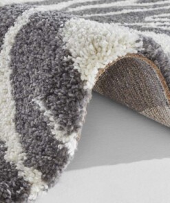 Hoogpolig vloerkleed Desert - grijs/crème - close up, thumbnail Hoogpolig vloerkleed Desert - grijs/crème - close up, thumbnail