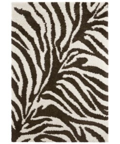 Hoogpolig vloerkleed Desert - bruin/crème - overzicht boven, thumbnail