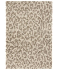 Hoogpolig vloerkleed luipaard Moss - beige - overzicht boven