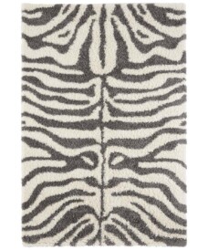 Hoogpolig vloerkleed zebra Moss - crème - overzicht boven, thumbnail Hoogpolig vloerkleed zebra Moss - crème - overzicht boven, thumbnail