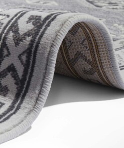 Klassiek vloerkleed Saricha Belutsch - grijs - close up, thumbnail