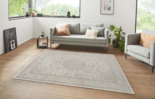 Oosters vloerkleed Täbris - crème/antraciet - sfeer
