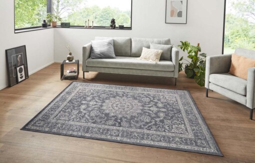 Oosters vloerkleed Täbris - antraciet/zilver - sfeer