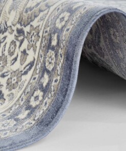 Oosters vloerkleed Keshan Royal - jeansblauw/zilver - close up, thumbnail Oosters vloerkleed Keshan Royal - jeansblauw/zilver - close up, thumbnail