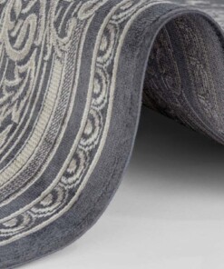 Oosters vloerkleed Classic Orient - antraciet/zilver - close up, thumbnail