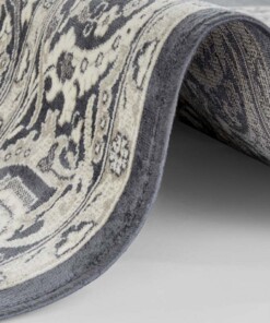 Oosters vloerkleed Najafabad - antraciet/zilver - close up, thumbnail