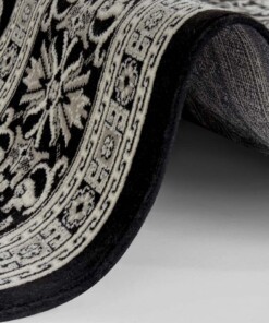 Oosters vloerkleed Antique Nain - zwart/grijs - close up, thumbnail Oosters vloerkleed Antique Nain - zwart/grijs - close up, thumbnail