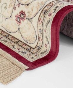 Klassiek vloerkleed Antik Negar - rood - close up, thumbnail