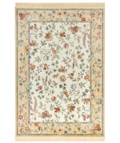 Klassiek vloerkleed Oriental Flowers - crème/multi - overzicht boven, thumbnail Klassiek vloerkleed Oriental Flowers - crème/multi - overzicht boven, thumbnail