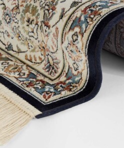 Klassiek vloerkleed Antik Nain - donkerblauw - close up, thumbnail
