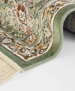 Klassiek vloerkleed Antik Nain - ivoor/groen - close up, thumbnail