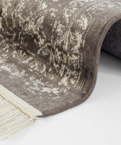 Vintage vloerkleed Oriental - antraciet - close up, thumbnail