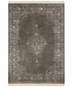 Vintage vloerkleed Oriental - antraciet - overzicht boven, thumbnail