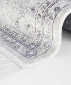 Vintage vloerkleed Oriental - blauw - close up, thumbnail