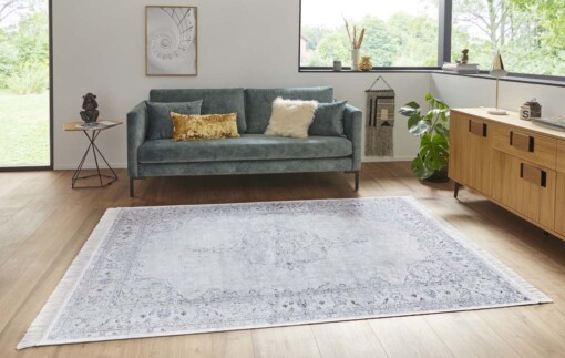 Vintage vloerkleed Oriental - blauw - sfeer