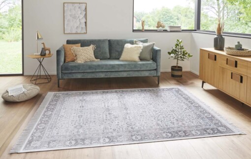 Klassiek vloerkleed Modern Belutsch - grijs - sfeer