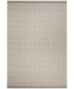 Binnen & buiten vloerkleed Capri - taupe/grijs - overzicht boven, thumbnail