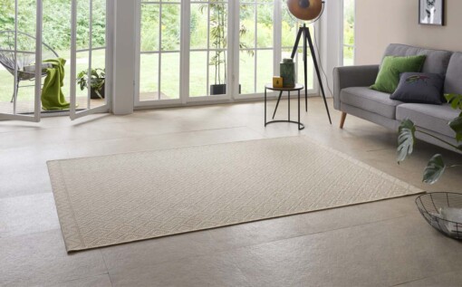 Binnen & buiten vloerkleed Capri - beige - sfeer