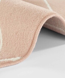 Rond vloerkleed Geometrical - roze - close up, thumbnail