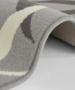 Vloerkleed bladeren - lichtgrijs - close up, thumbnail Vloerkleed bladeren - lichtgrijs - close up, thumbnail