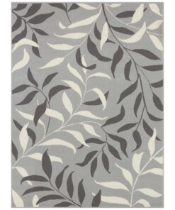 Vloerkleed bladeren - lichtgrijs - overzicht boven, thumbnail Vloerkleed bladeren - lichtgrijs - overzicht boven, thumbnail