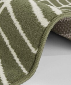 Vloerkleed zig-zag Brick Wall - olijfgroen - close up, thumbnail Vloerkleed zig-zag Brick Wall - olijfgroen - close up, thumbnail