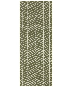 Vloerkleed zig-zag Brick Wall - olijfgroen - overzicht boven, thumbnail Vloerkleed zig-zag Brick Wall - olijfgroen - overzicht boven, thumbnail