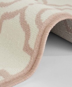 Vloerkleed retro klaverblad - lichtroze - close up, thumbnail Vloerkleed retro klaverblad - lichtroze - close up, thumbnail