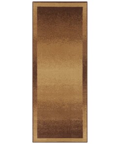 Vloerkleed retro lijstmotief Gradient - lichtbruin - overzicht boven, thumbnail