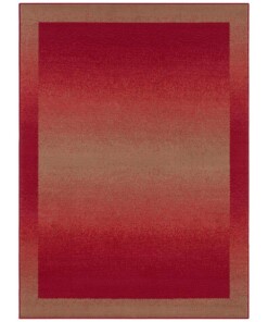 Vloerkleed retro lijstmotief Gradient - rood - overzicht boven