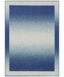 Vloerkleed retro lijstmotief Gradient - blauw - overzicht boven, thumbnail