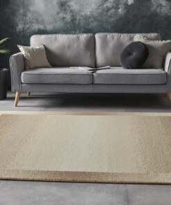 Vloerkleed retro lijstmotief Gradient - taupe - sfeer