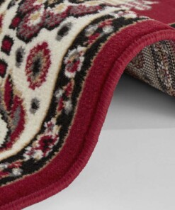 Kelim vloerkleed Puerorum - rood - close up, thumbnail