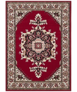 Kelim vloerkleed Puerorum - rood - overzicht boven, thumbnail