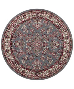 Rond oosters vloerkleed Orientis - grijs - overzicht boven, thumbnail
