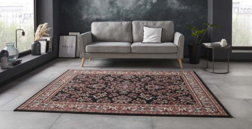 Oosters vloerkleed Orientis - zwart - sfeer